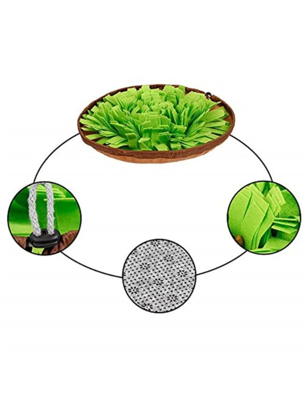 New Pet Snuffle Mat for Dogs, Interactive Feed Game for Boredom, Encourages